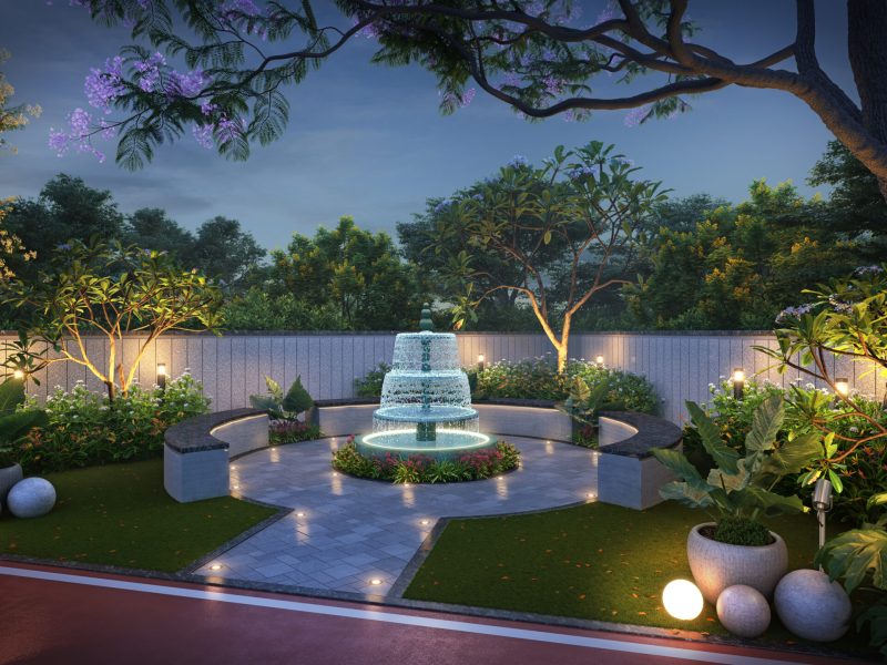 Fountain Area without people